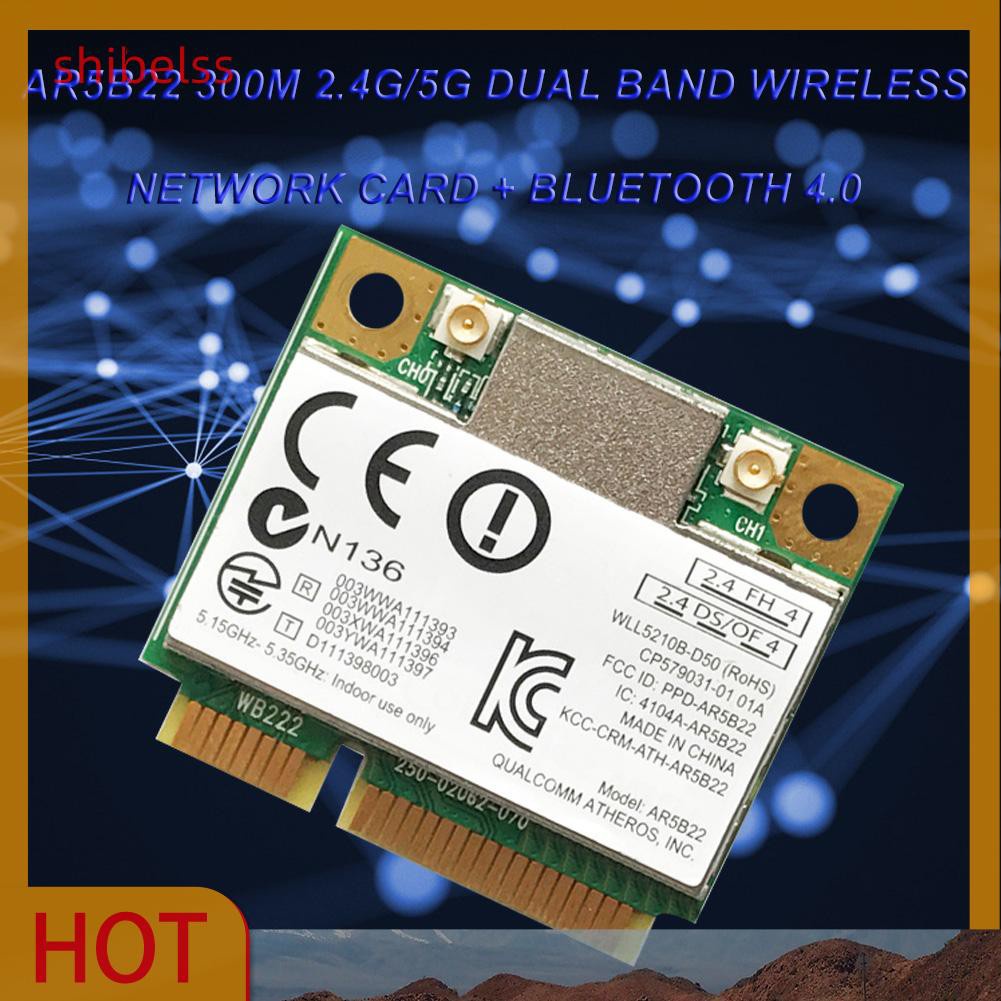 Usb Phát Wifi Không Dây Shibelsss 300mbps Mini Pci-E 2.4g / 5g Bluetooth 4.0 Thẻ | BigBuy360 - bigbuy360.vn