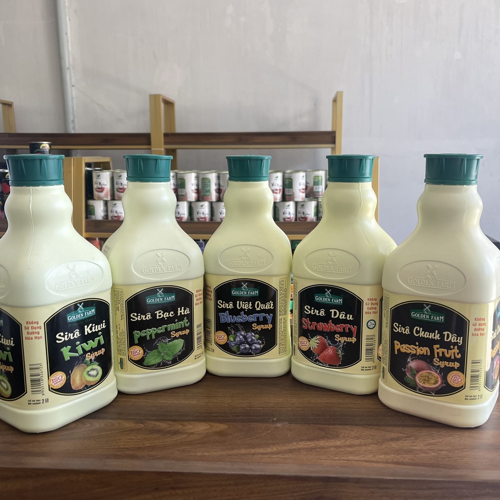 Siro Golden Farm đủ hương can 2L