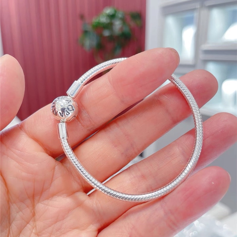 VÒNG TAY PAN ALE MỀM KHOÁ TRÒN BẠC S925 THUẦN KHIẾT HÀNG CAO CẤP