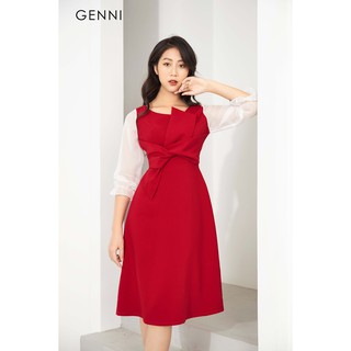 Đầm nơ eo gv011 - genni