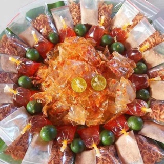 Bánh tráng muối nhuyễn sa tế hành phi :7k/bịch