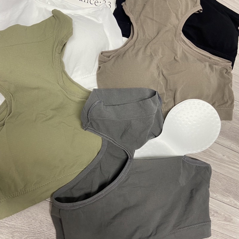 Áo khoét nách ba lỗ sát nách Áo bra croptop có đệm ngực