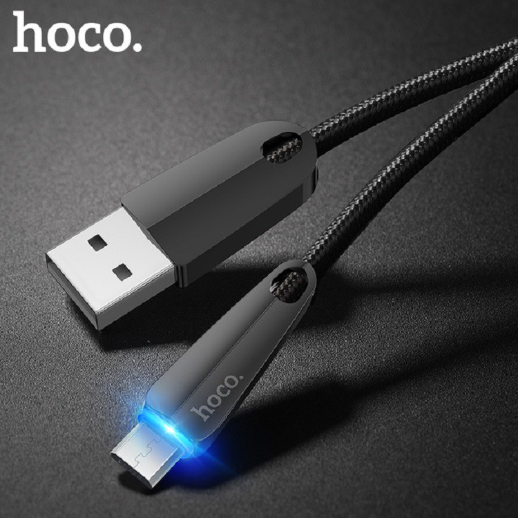 Cáp sạc nhanh⚡FREESHIP50K⚡ Hoco U35 Micro ngắt điện thông minh cho Samsung, Oppo,.. dài 1m2 - chính hãng