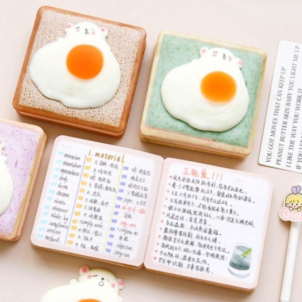 Sổ Tay Ghi Chú Mềm Mại Hình Bánh Mì / Gấu Vui Nhộn Sáng Tạo