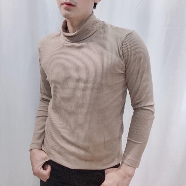 Áo thun gân cổ lọ | BigBuy360 - bigbuy360.vn