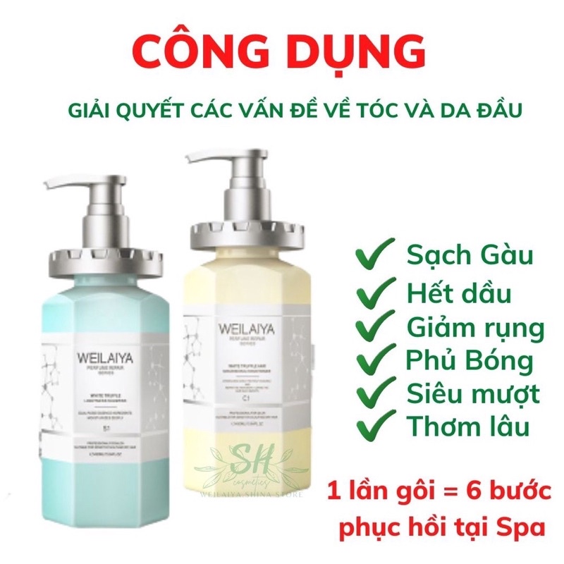 DẦU GỘI PHỤC HỒI ĐA TẦNG WEILAIYA chống lão hoá da đầu, chống gàu , rụng tóc , ngứa da dầu giúp tóc chắc khoẻ