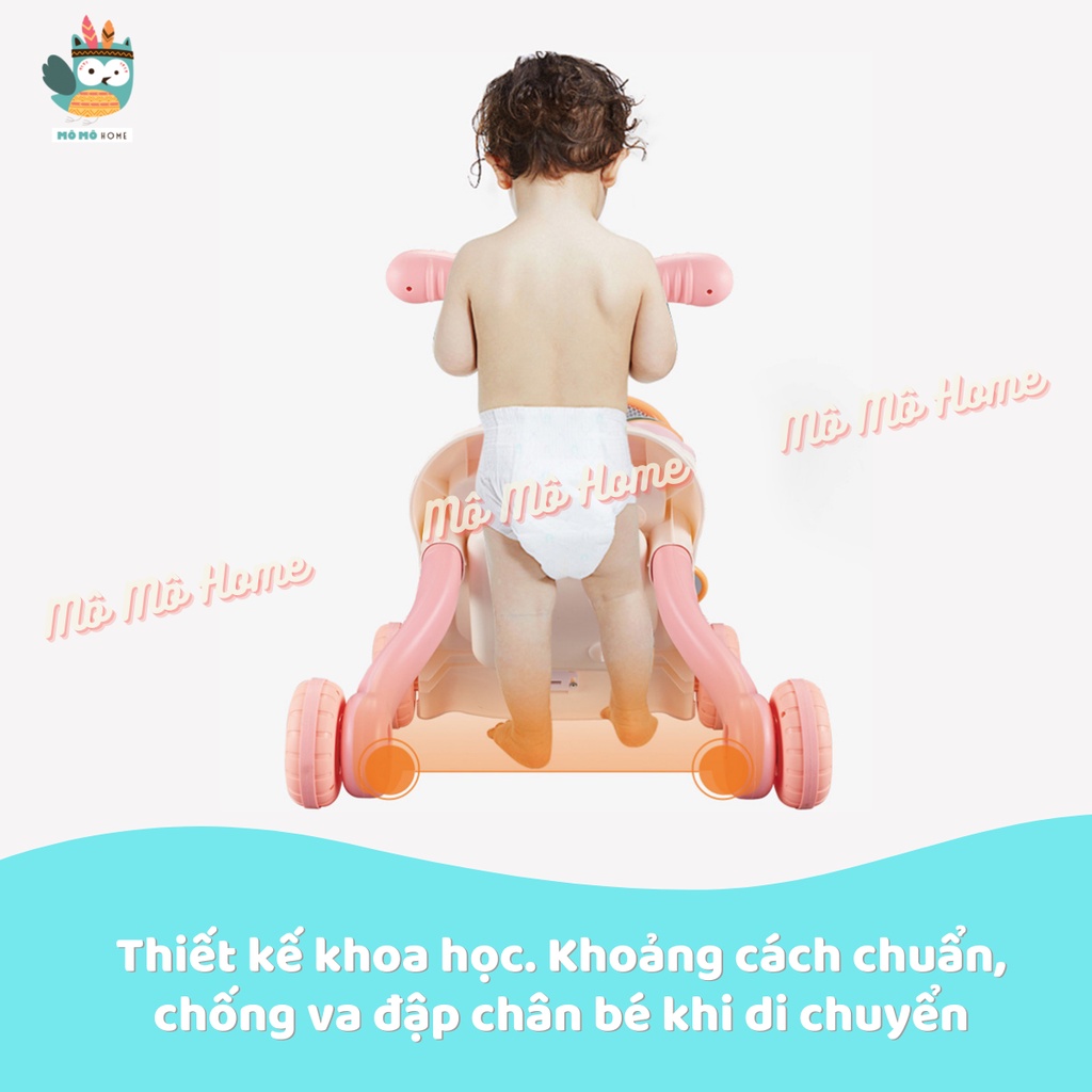 Xe Tập Đi Đa Năng Cao Cấp 4in1, Đồ chơi phát nhạc Tiếng Anh. BẢO HÀNH 6 tháng, LỖI 1 ĐỔI 1 - Mô Mô home