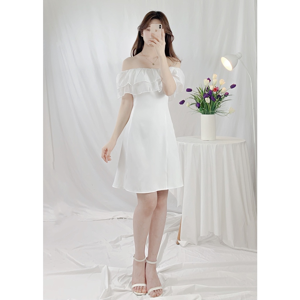 Váy Dầm Nữ Hở Vai Bèo Phong Cách Hàn Quốc Maia.clothes