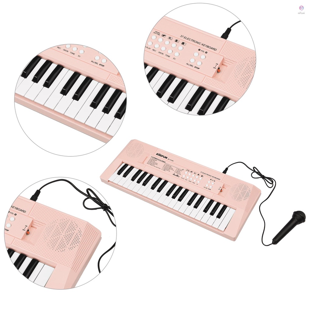 Đàn Piano ĐiệN Tử 37 PhíM Mini, MàU HồNg Cho Bé