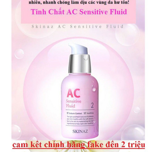 Tinh Chất AC Sensitive Fluid Skinaz Hàn Quốc cho da nhạy cảm, hư tổn