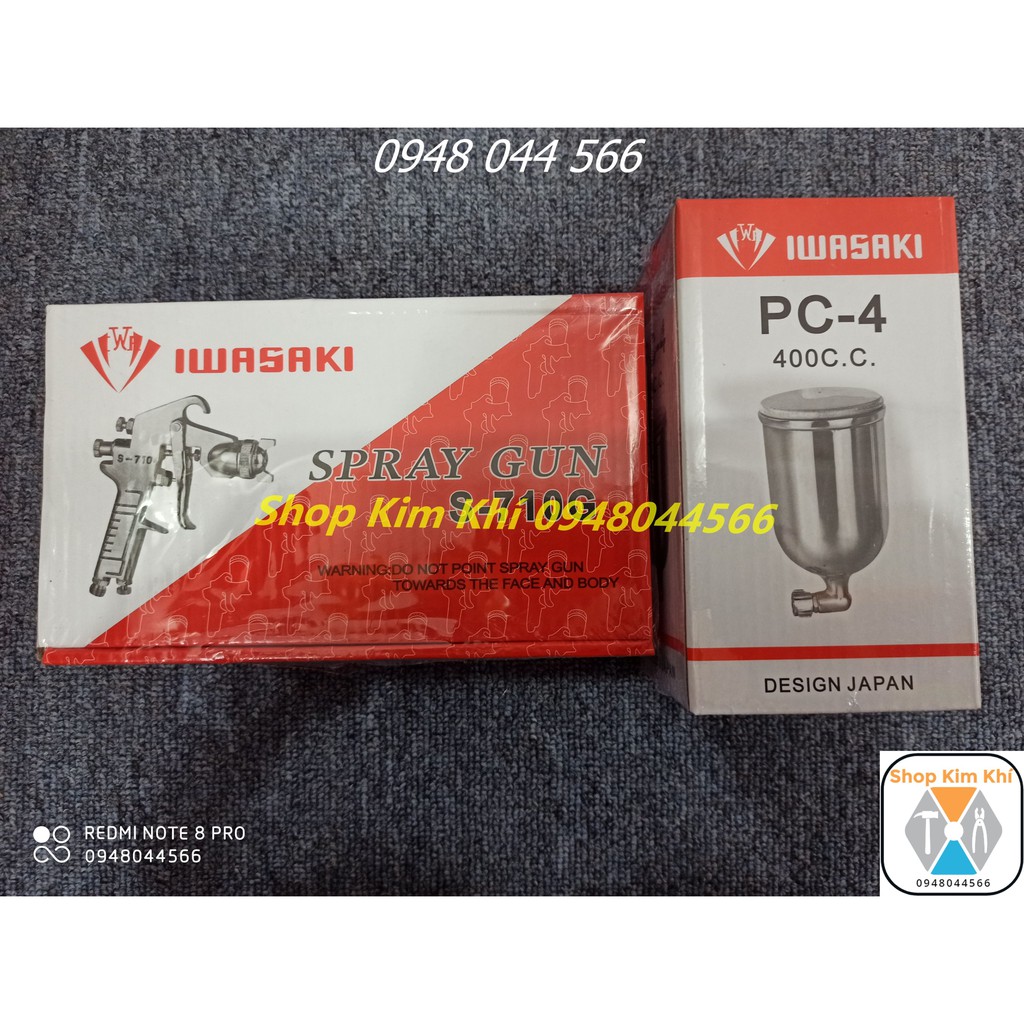 Súng Phun Sơn S710 + Bình Chứa Sơn 400cc