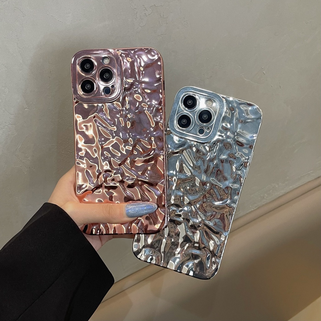 Ốp Điện Thoại Silicon Mềm Kiểu Xếp Ly Sáng Tạo Cho iphone 13 12 11 Pro Max XR X XS XSMAX 7 8 plus