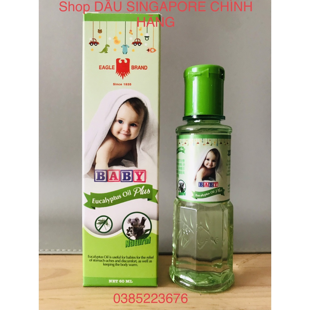 Dầu khuynh diệp cho bé hiệu con Ó  Singapore: Baby Eucalyptus Plus
