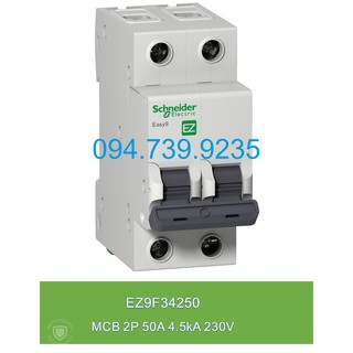 Automat Schneider 2P 50A 4.5kA - Schneider EZ9 2P 50A - MCB 2P 50A Schneider - Cầu Dao EZ9F34250