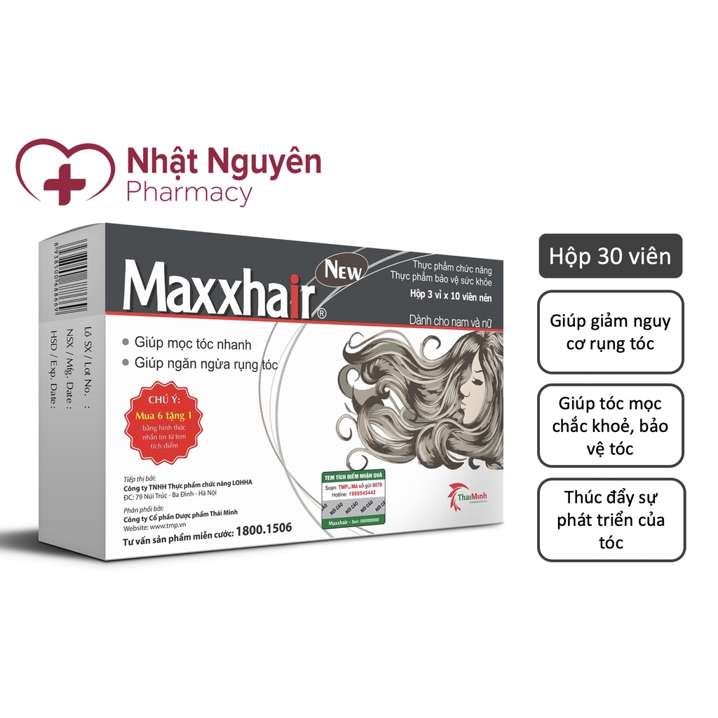 Maxxhair - Ngăn ngừa rụng tóc, kích thích mọc tóc
