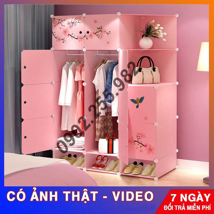 ❣️ [RẺ NHẤT SHOPEE] TỦ NHỰA LẮP GHÉP 12 Ô + 3 GIÀY  ĐỂ ĐỒ ĐA NĂNG THÔNG MINH sâu 47cm ❣️