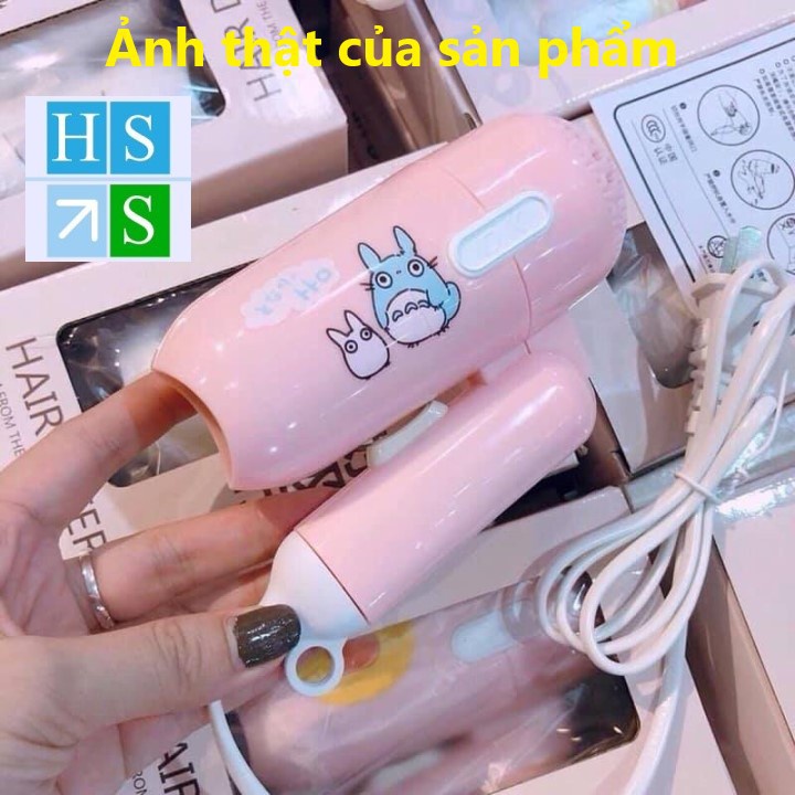 (Bán sỉ) Máy sấy tóc mini (Gấp gọn, 2 chế độ) Kiểu dáng cute, nhỏ gọn bỏ túi tiện mang theo du lịch, công tác - HS Shop
