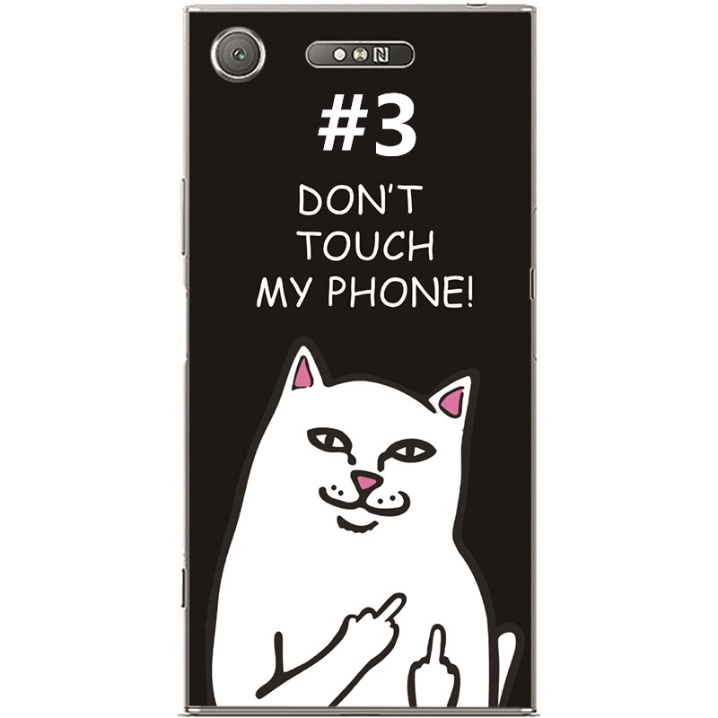 Ốp điện thoại bằng TPU mềm in hoạt hình chó mèo dành cho Sony Xperia XZ/XZS/ XZ1/XZ2 compact /XZ Premium