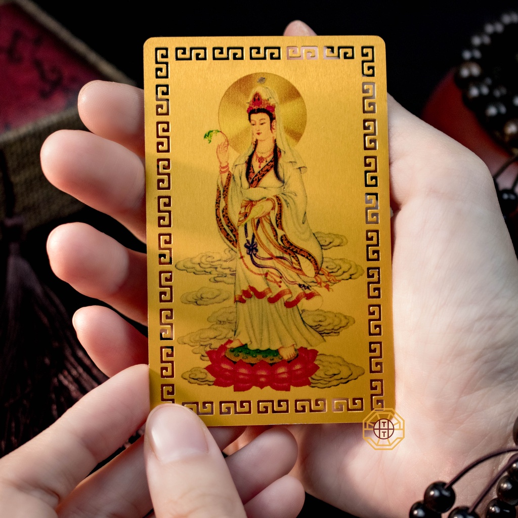 Kim Bài Linh Phù Tây Tạng Chiêu Tài để ốp điện thoại ví tiền Hỗ Trợ Công Việc Tình Duyên, Học Tập Thi Cử, Bình An - PTTT