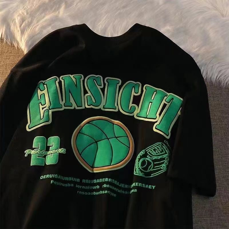 Áo Thun Ngắn Tay Dáng Rộng In Họa Tiết Thời Trang Mùa Hè Dành Cho Nam Và Nữ