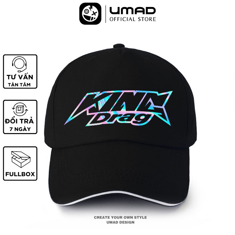 Nón kết UMAD unisex biker racing King Drag hiệu ứng titan
