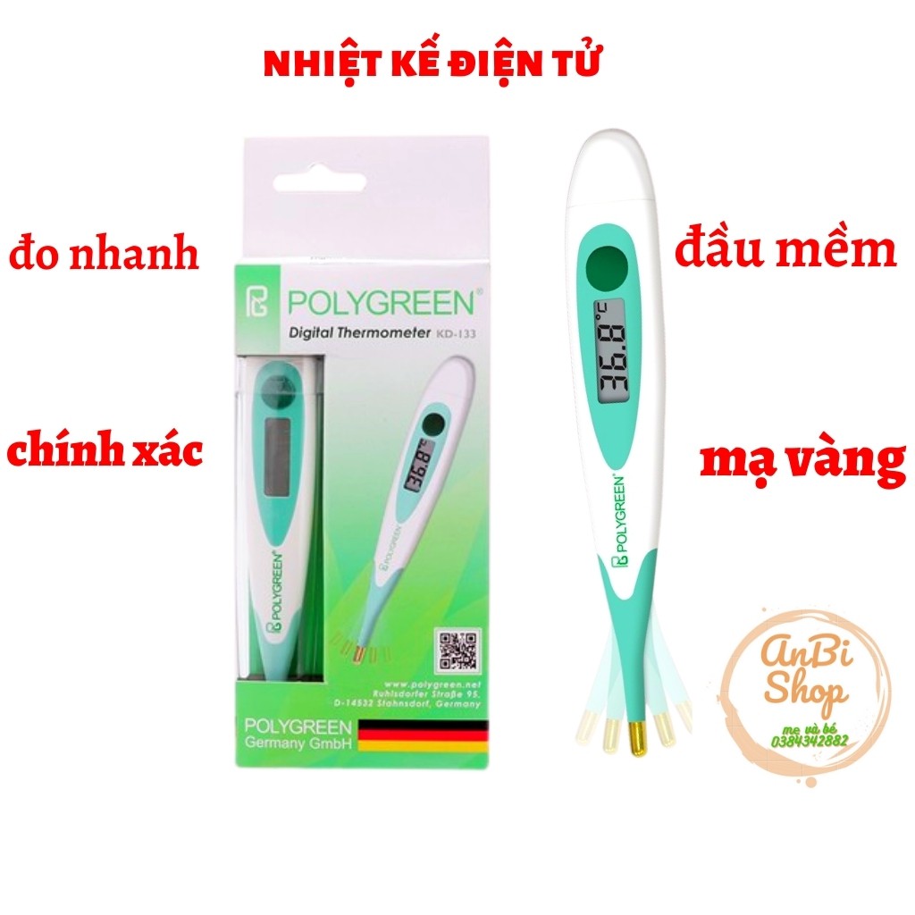 Nhiệt kế điện tử đầu mềm POLYGREEN-đo nhanh ,chính xác