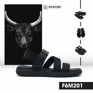 Giày sandals nam nữ SHONDO F6M201 đen full