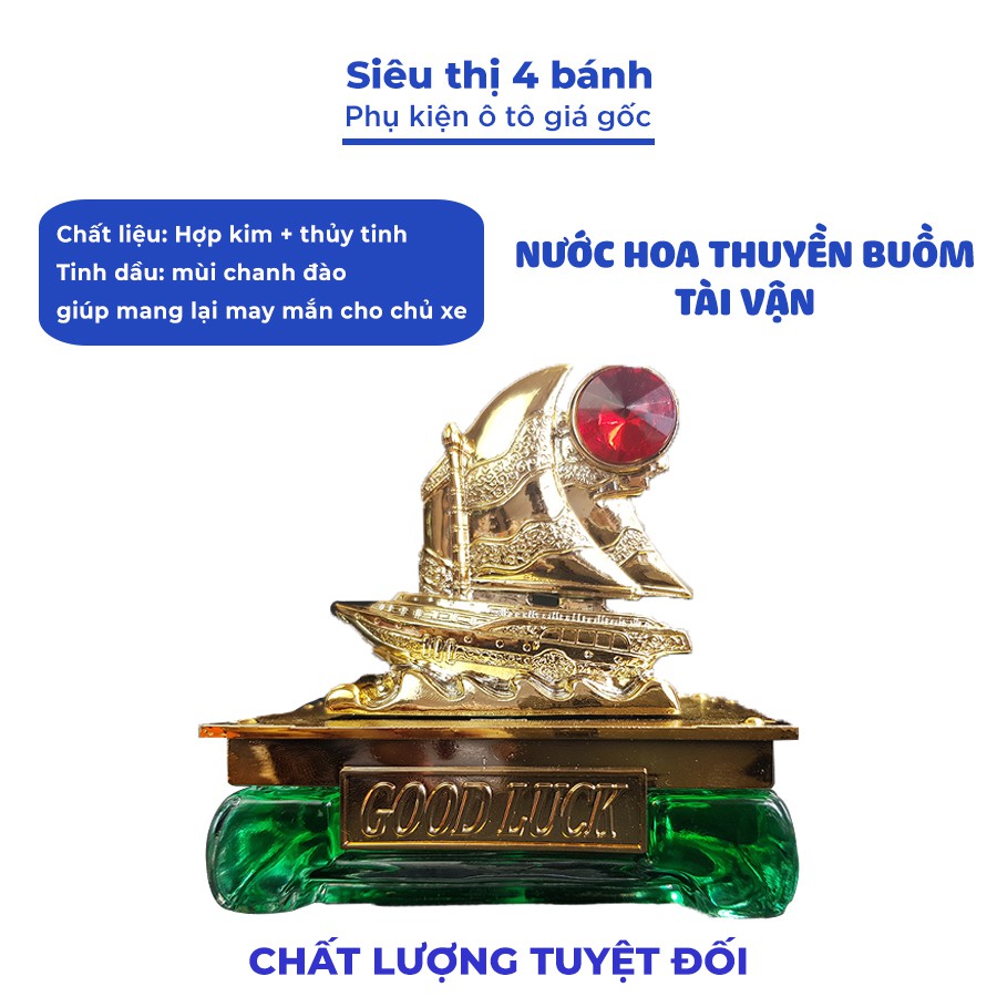 Nước hoa ô tô cao cấp để taplo phong thủy thuyền buồm trang trí xe ô tô, xe hơi [Thuận buồm xuôi gió]