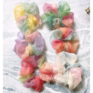 [Tím.Little- Ảnh thật] SCRUNCHIES VON CẦU VỒNG 4 MÀU, CỘT TÓC VẢI THỜI TRANG GIÁ RẺ