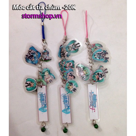 Móc khóa chùm Miku combo 2 dây -50k