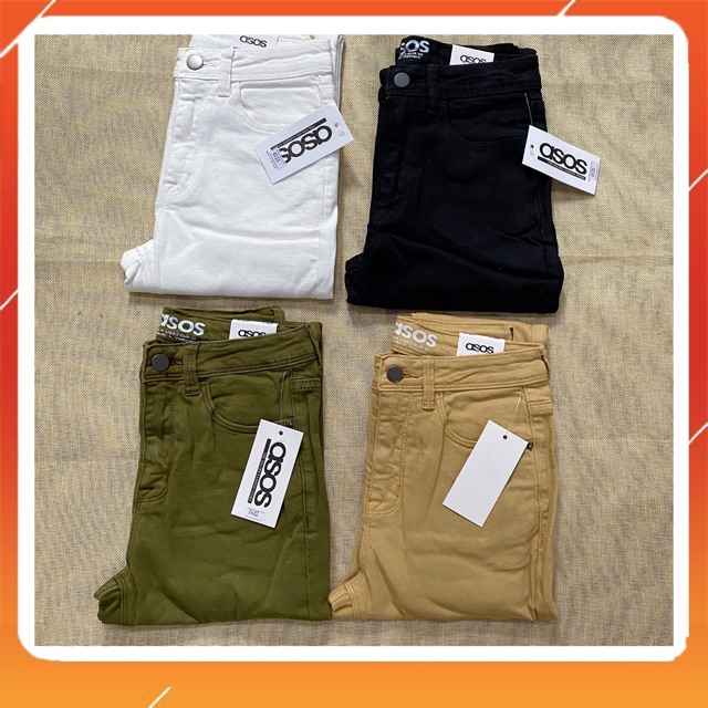 [XẢ KHO - GIÁ SỐC] Quần jean skinny trơn màu 9 tấc lưng cao co giãn tốt form chuẩn
