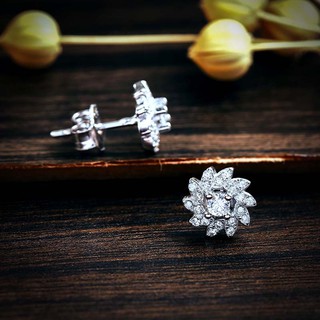 Bông tai bạc Silvery Flower
