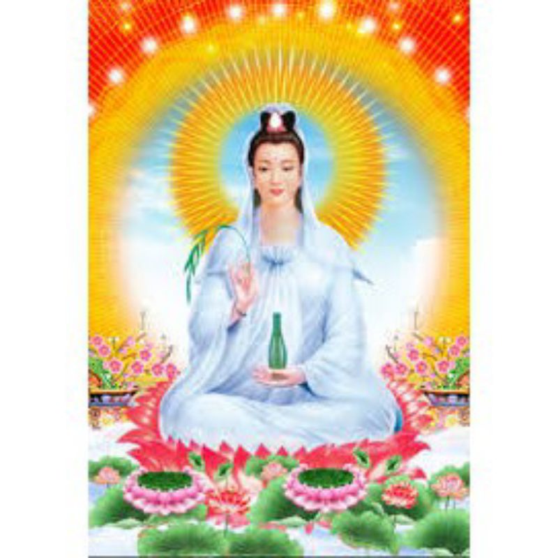 Tranh đính đá cao cấp Phật Bà Quan Âm DF491