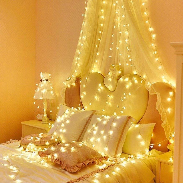 Dây Đèn Led Hình Ngôi Sao Phụ Kiện Trang Trí Tiệc Tùng Nhà Cửa | MAY Decor