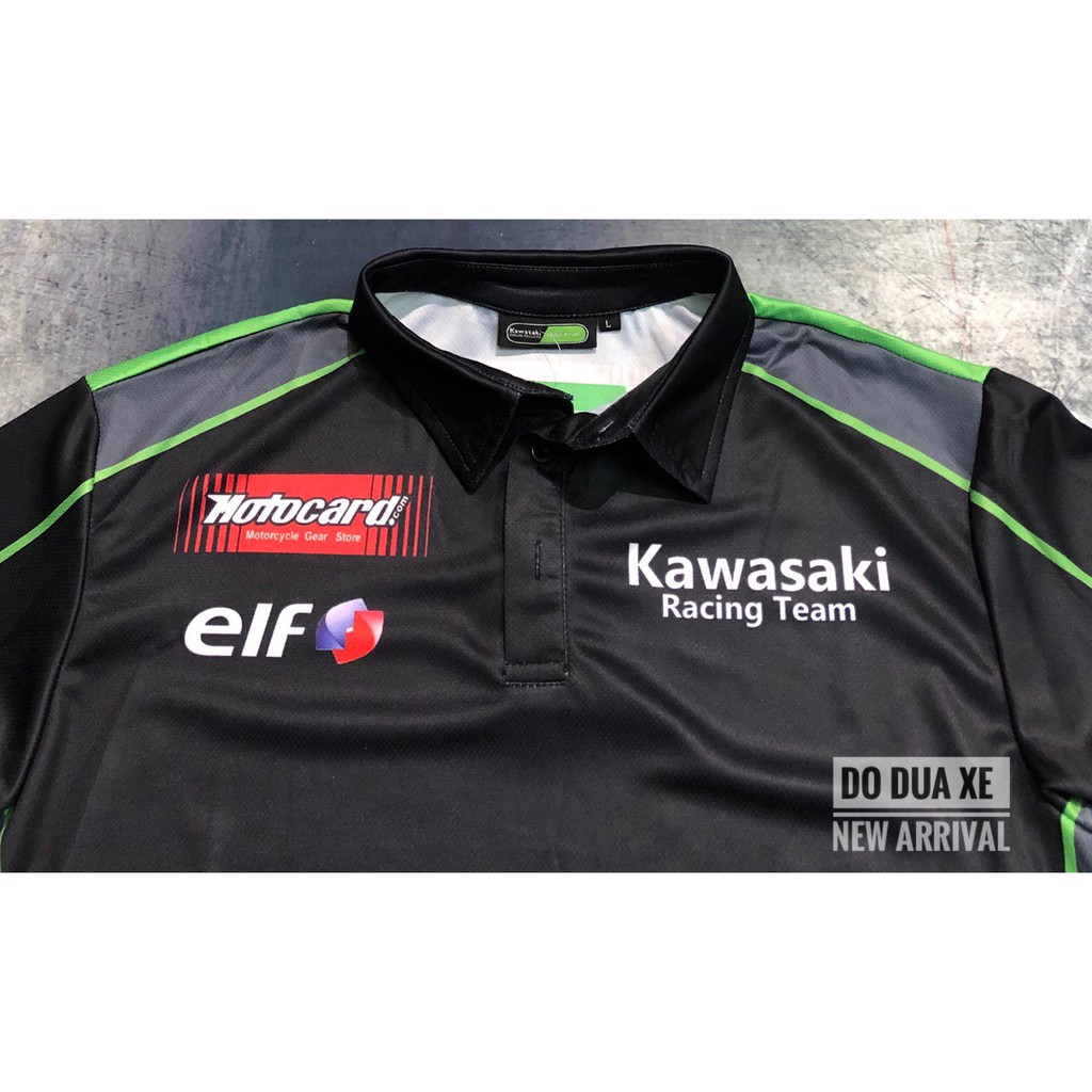 Áo thun đua xe polo Kawasaki