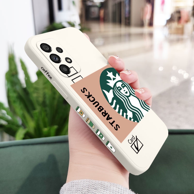 Ốp Điện Thoại Silicon Dẻo Màu Cà Phê Cho Samsung Galaxy A73 A53 A33 A23 5G