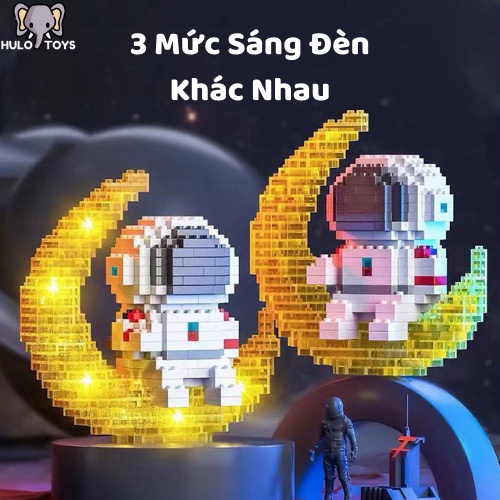 Đồ Chơi LEGO Phi Hành Gia Hulo Toys Phát Sáng, Nhiều Chi Tiết, Đồ Chơi Lắp Ráp, Đồ Chơi Phát Triển Trí Tuệ