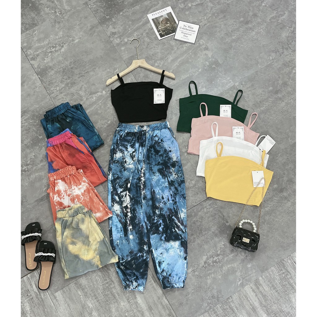 Sét Croptop 2 Dây Mix Quần Boom | BigBuy360 - bigbuy360.vn