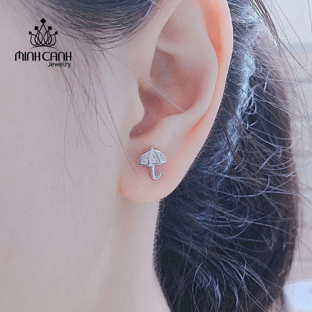 Bông Tai Bạc Nữ Hình Chiếc Ô - Minh Canh Jewelry