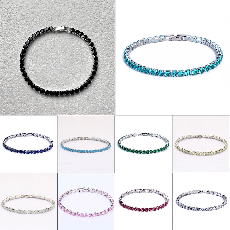 Vòng Tay Chuỗi Hạt Zircon Bằng Thép Không Gỉ 316L