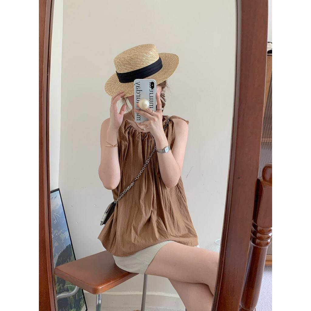 Áo Kiểu Dây Rút Dáng Chữ a Phong Cách Mùa Hè Mới 65538