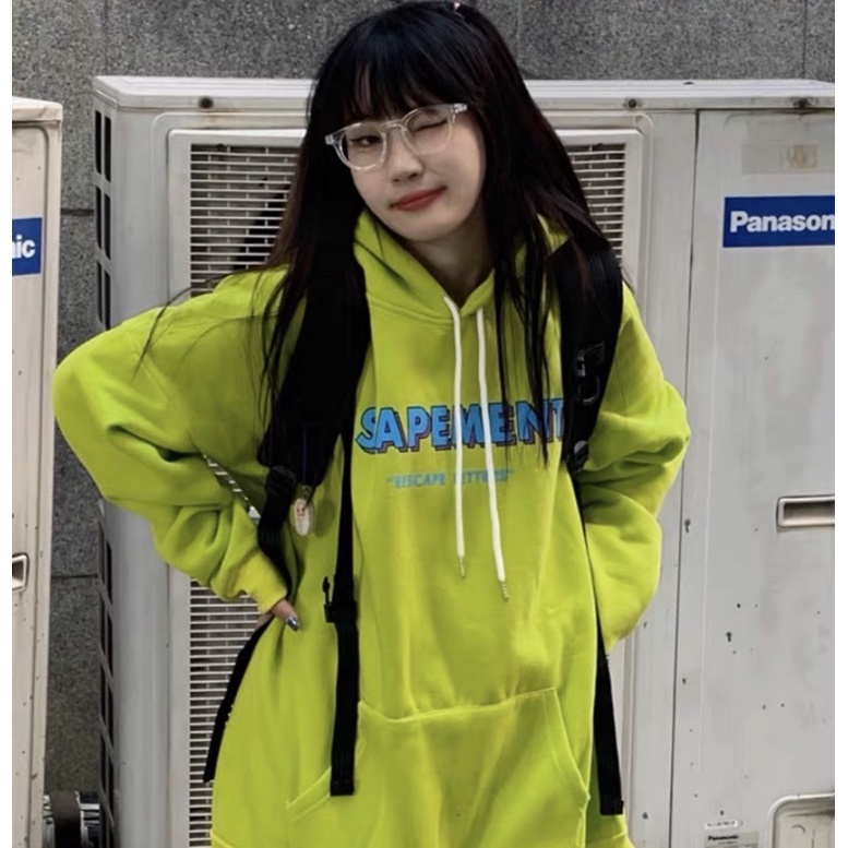 Áo Hoodie Tay Dài Túi Bụng Unisex Xanh Lá SEAPEMENT