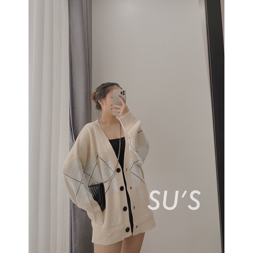 Áo cardigan len họa tiết zigzac phối màu A1972 SUSTORE | BigBuy360 - bigbuy360.vn