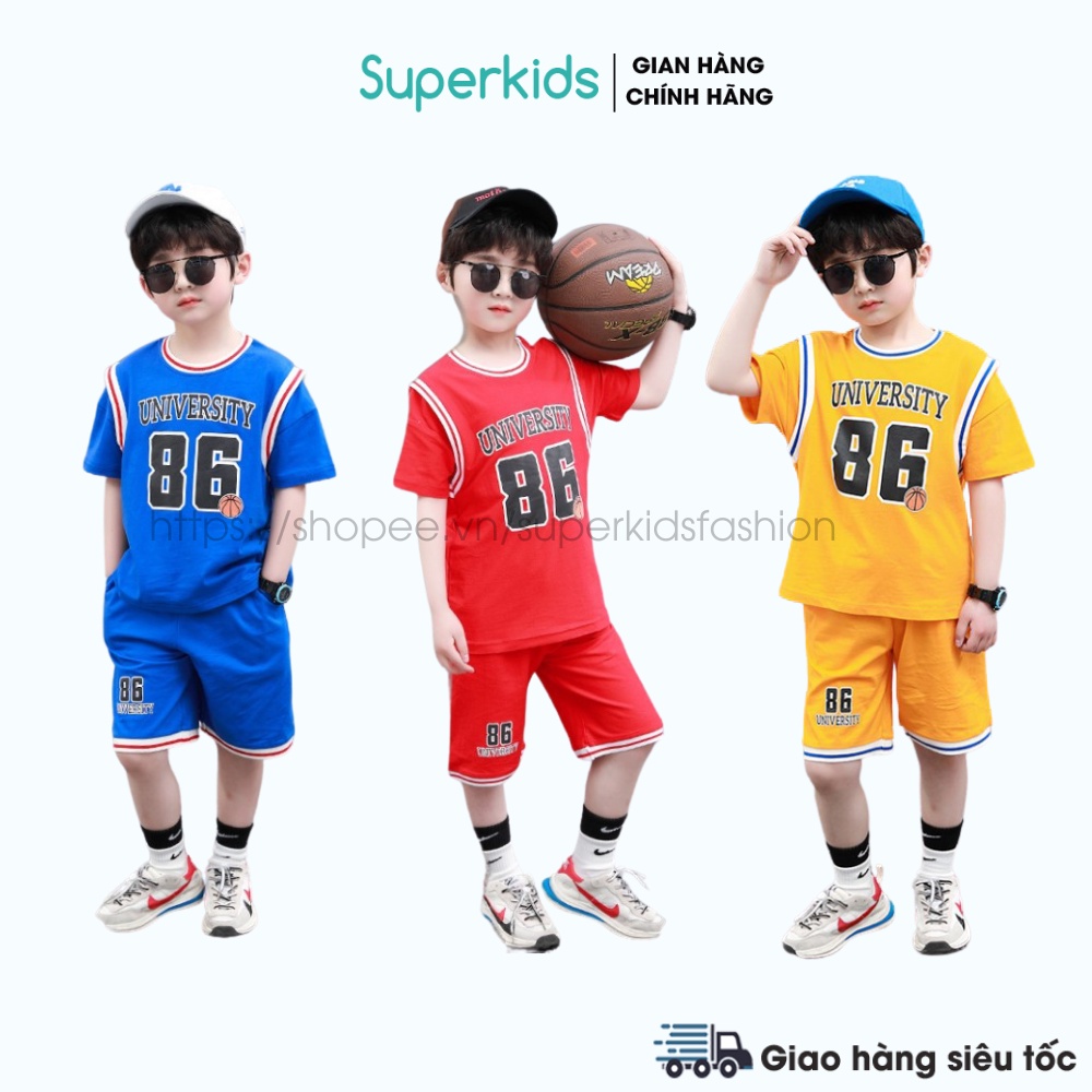 Bộ thể thao SIZE ĐẠI bóng rổ số 86 cho bé 10-40kg QATE821