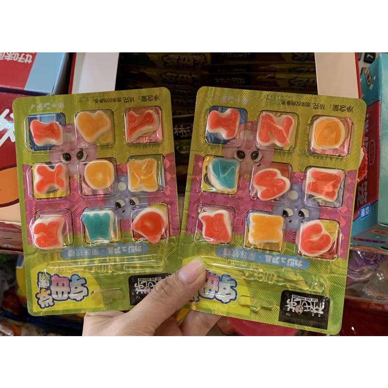 Kẹo dẻo trái cây chữ cái