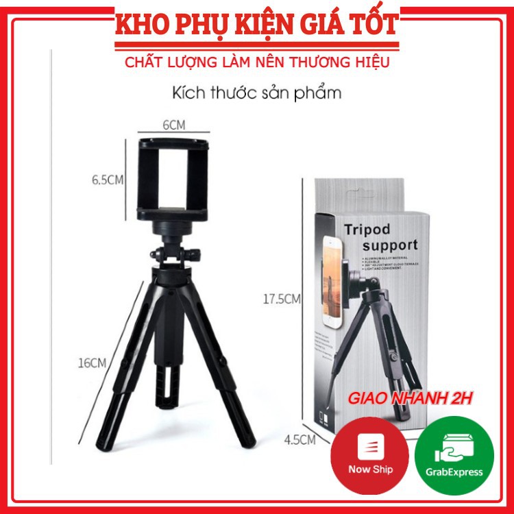 Tripod Support Mini Cho Điện Thoại, Máy Ảnh - Tripod 3 Chân Xoay 360