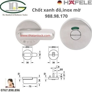 Chốt cài nhà vệ sinh công cộng Hafele 988.98.170