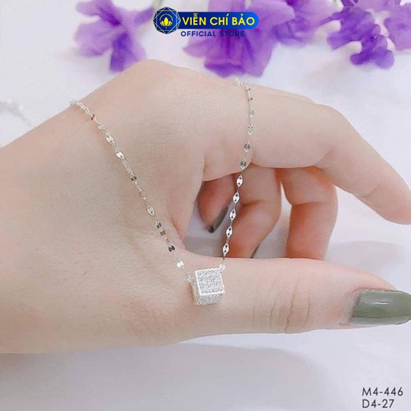 Dây chuyền bạc nữ xoắn chất liệu bạc S925 thời trang phụ kiện trang sức nữ thương hiệu Viễn Chí Bảo D400027x