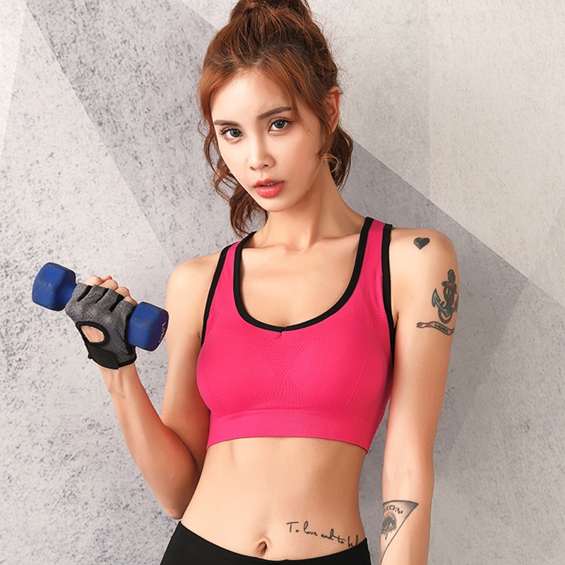Áo ngực IELGY ôm gọn thoải mái phong cách thể thao dùng tập yoga chạy bộ plus size