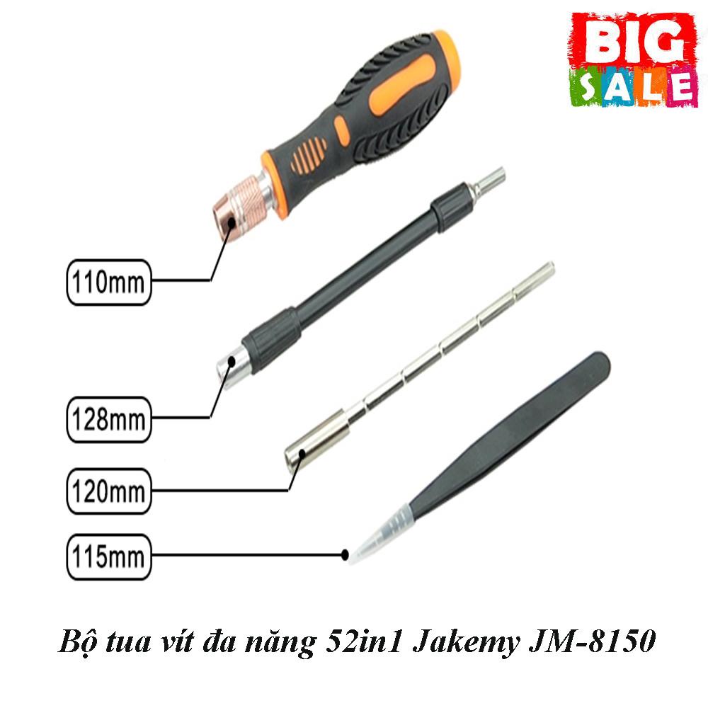 Bộ Tua Vít Đa Năng 52in1 Jakemy JM-8150 Chất liệu thép không gỉ cứng cáp chống mài mòn, Bộ Tua Vít Đa Năng